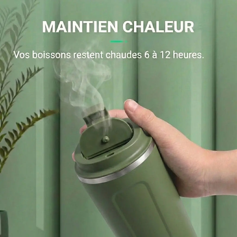 Mug Thermos Vert Kaki 380 ml